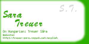 sara treuer business card